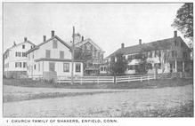 SA0334 - A general view of buildings and the Enfield, CT Shaker community. What is shown in the photo is associated with the Church Family.
